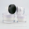 Pot acrylique rond d'emballage de récipient de crème cosmétique de soins de la peau de luxe à double paroi